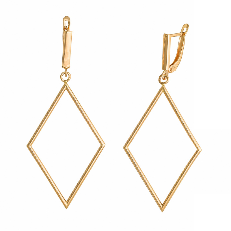 Серьги 02357 Золото 585 средний вес 4,1 гр.