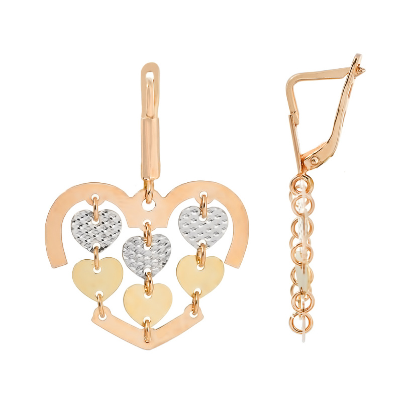 Серьги 02265 Золото 585 средний вес 3,86 гр.