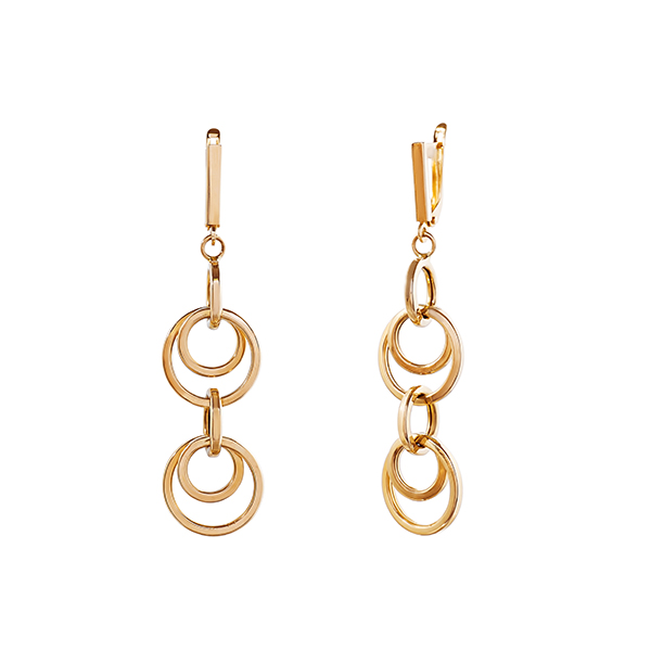 Серьги 02346 Золото 585 средний вес 7,93 гр.