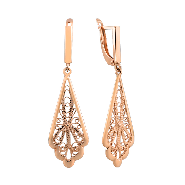 Серьги 02396 Золото 585 средний вес 5,19 гр.