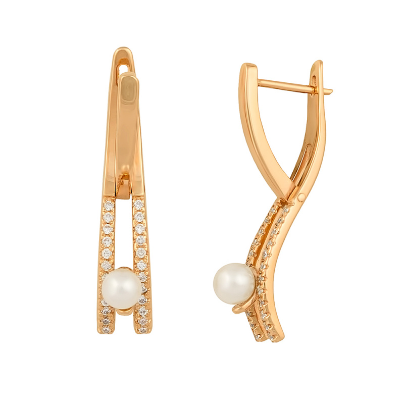 Серьги 02370 Золото 585 средний вес 4,8 гр.